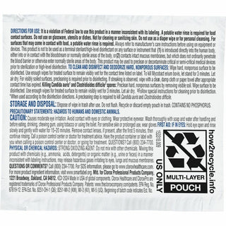 Clorox Healthcare Bleach Germicidal Wipes - Ready-To-Use - 50 / Packet - 6 / Carton - Anti-corrosive - White