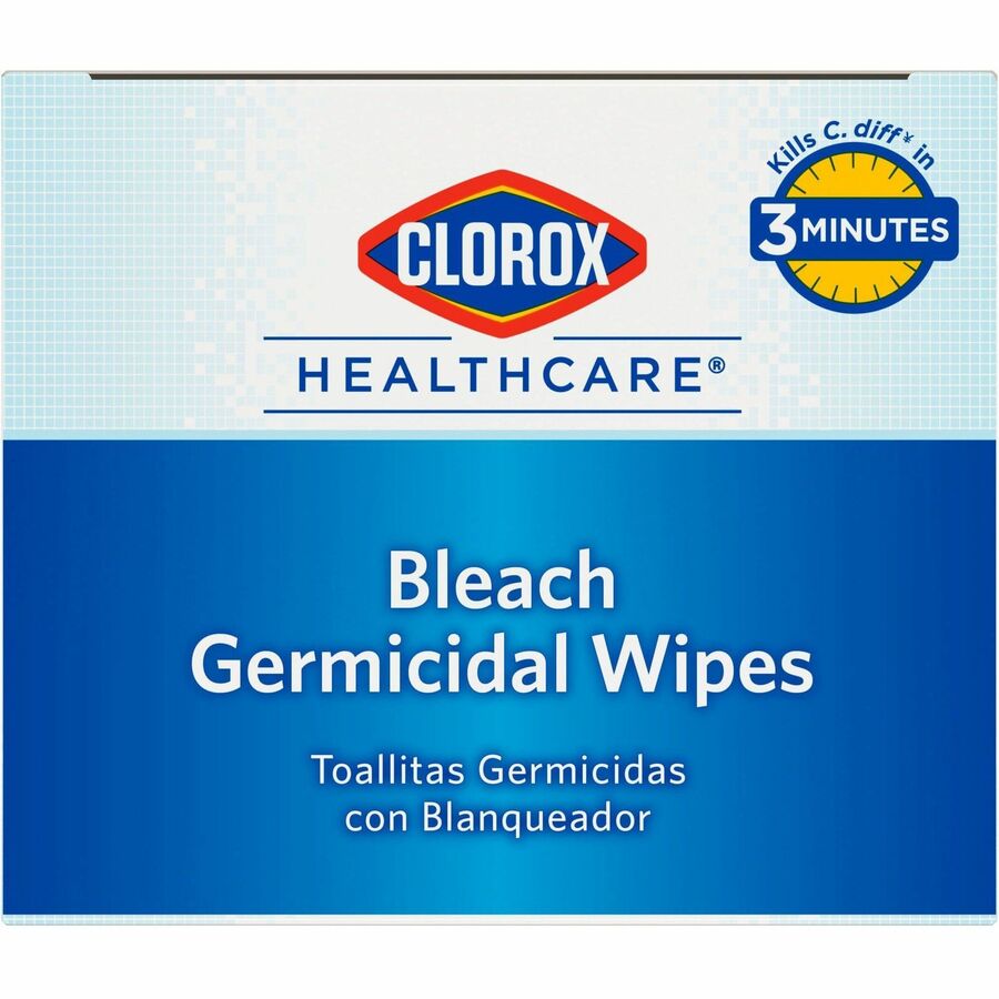 Clorox Healthcare Bleach Germicidal Wipes - Ready-To-Use - 50 / Packet - 6 / Carton - Anti-corrosive - White