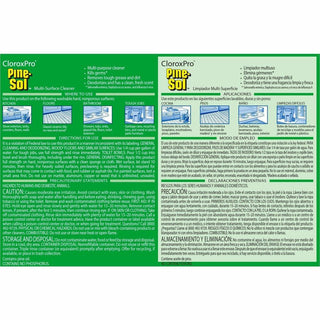 CloroxPro Pine-Sol Multi-Surface Cleaner - 144 fl oz (4.5 quart) - Pine Scent - 63 / Bundle - Residue-free, Deodorize, Disinfectant, Antibacterial - Clear