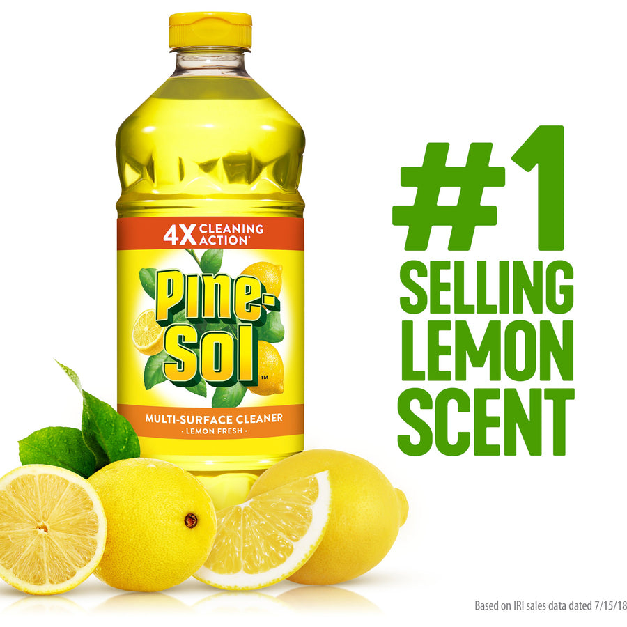 Pine-Sol All Purpose Multi-Surface Cleaner - Concentrate - 60 fl oz (1.9 quart) - Lemon Fresh Scent - 192 / Bundle - Deodorize - Yellow