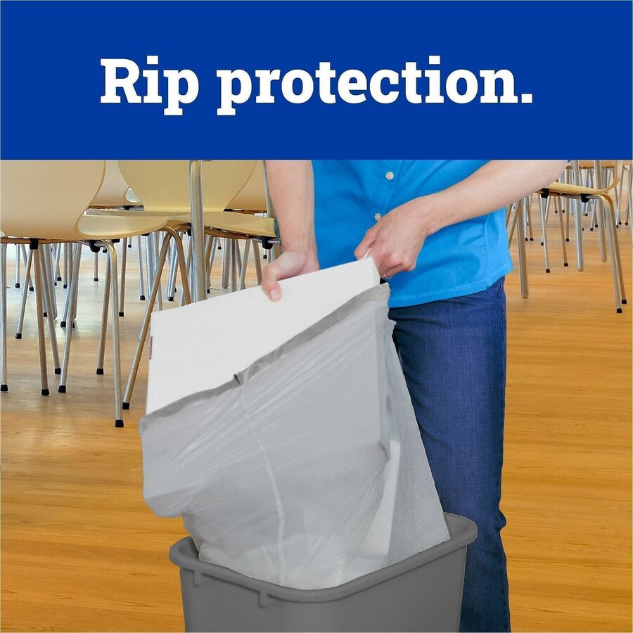 CloroxPro ForceFlex Tall Kitchen Drawstring Trash Bags - 13 gal Capacity - 0.90 mil (23 Micron) Thickness - Drawstring Closure - Gray - 156/Carton - 100 Per Box - Kitchen, Can, Office, Breakroom, School, Restaurant, Commercial, Cafeteria