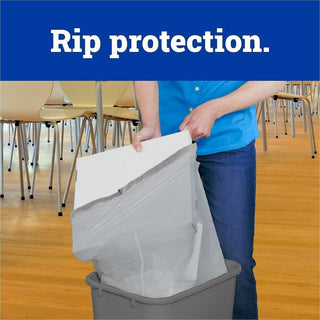 CloroxPro ForceFlex Tall Kitchen Drawstring Trash Bags - 13 gal Capacity - 0.90 mil (23 Micron) Thickness - Drawstring Closure - Gray - 156/Carton - 100 Per Box - Kitchen, Can, Office, Breakroom, School, Restaurant, Commercial, Cafeteria