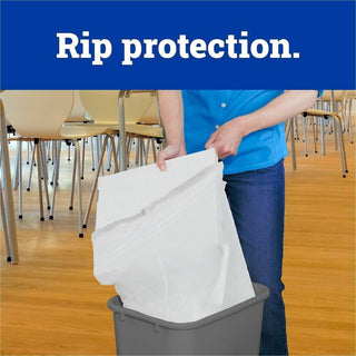 Glad ForceFlex Tall Kitchen Drawstring Trash Bags - 13 gal Capacity - 24" Width x 27" Length - 9 mil (229 Micron) Thickness - Drawstring Closure - White - Plastic - 72/Bundle - 100 Per Box - Kitchen, Office, Day Care, Restaurant, School