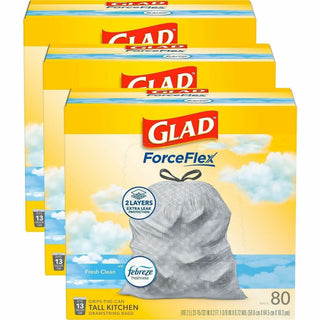 Glad ForceFlex Tall Kitchen Drawstring Trash Bags