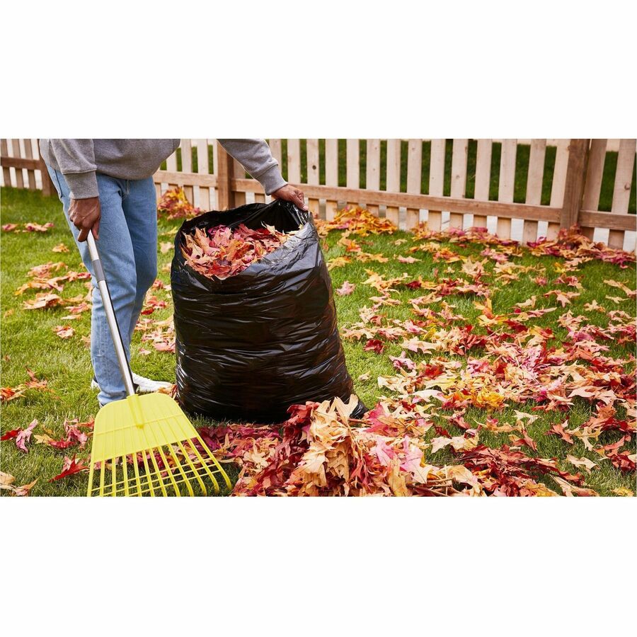 Glad Large Drawstring Trash Bags - Large Size - 30 gal Capacity - 30" Width x 32.99" Length - 1.05 mil (27 Micron) Thickness - Drawstring Closure - Black - Plastic - 68/Pallet - 90 Per Box - Garbage, Indoor, Outdoor - 7