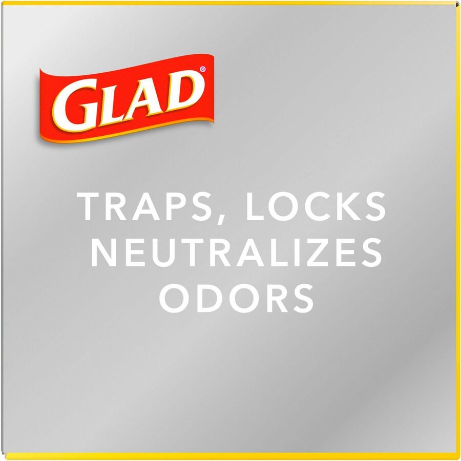 Glad ForceFlex Tall Kitchen Drawstring Trash Bags - OdorShield - 8