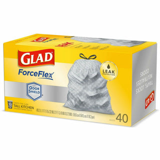 Glad ForceFlex Tall Kitchen Drawstring Trash Bags - OdorShield - 4
