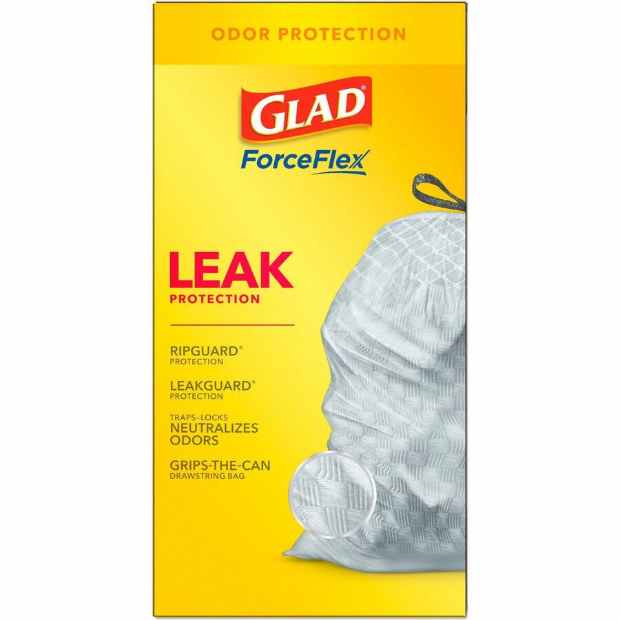 Glad ForceFlex Tall Kitchen Drawstring Trash Bags - OdorShield