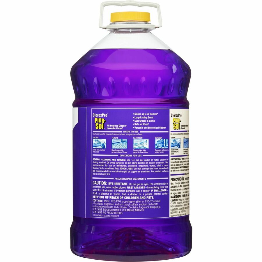 CloroxPro Pine-Sol All Purpose Cleaner - Concentrate - 144 fl oz (4.5 quart) - Lavender Clean Scent - 126 / Pallet - Water Soluble, Deodorize, Antibacterial - Purple