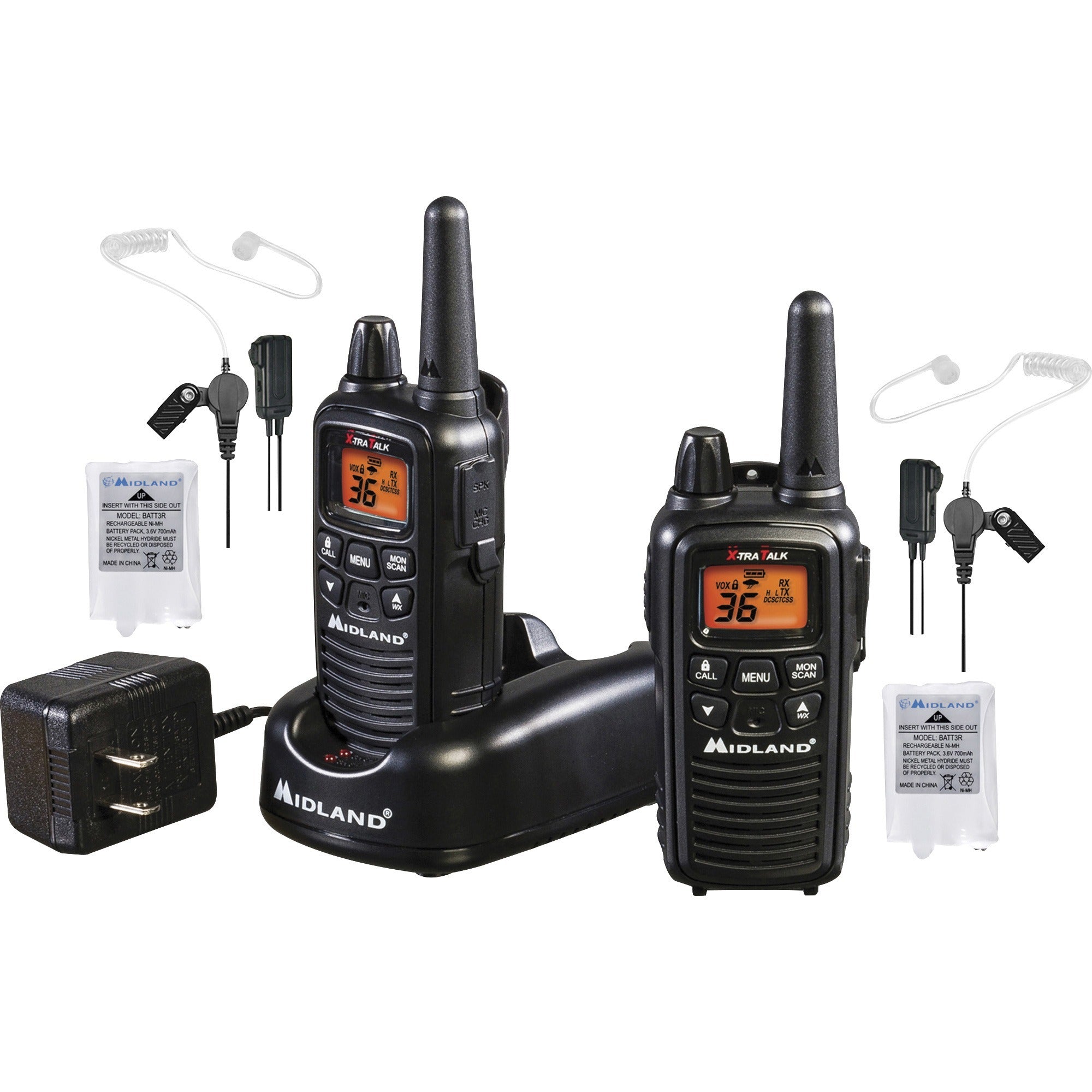 LXT600BB Two-Way Radio Bundle Pack, 2 W, 36 Channels, 22 Frequencies, 2/Pack