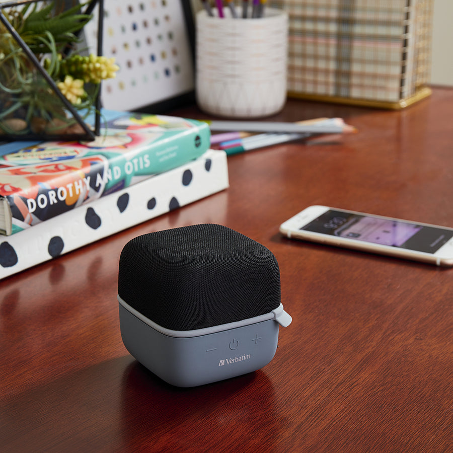 Verbatim Bluetooth Speaker System - Black - 100 Hz to 20 kHz - TrueWireless Stereo - Battery Rechargeable - 1 Pack