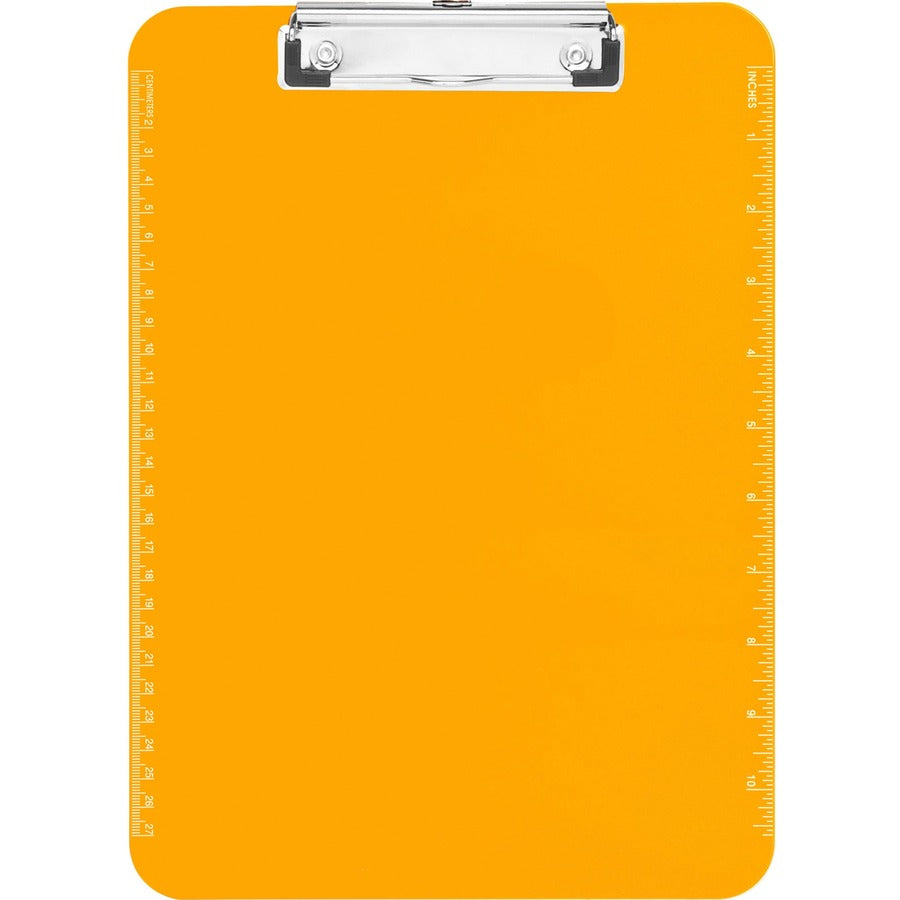 business-source-flat-clip-clipboard-9-x-12-plastic-neon-orange-1-each_bsn01866 - 4