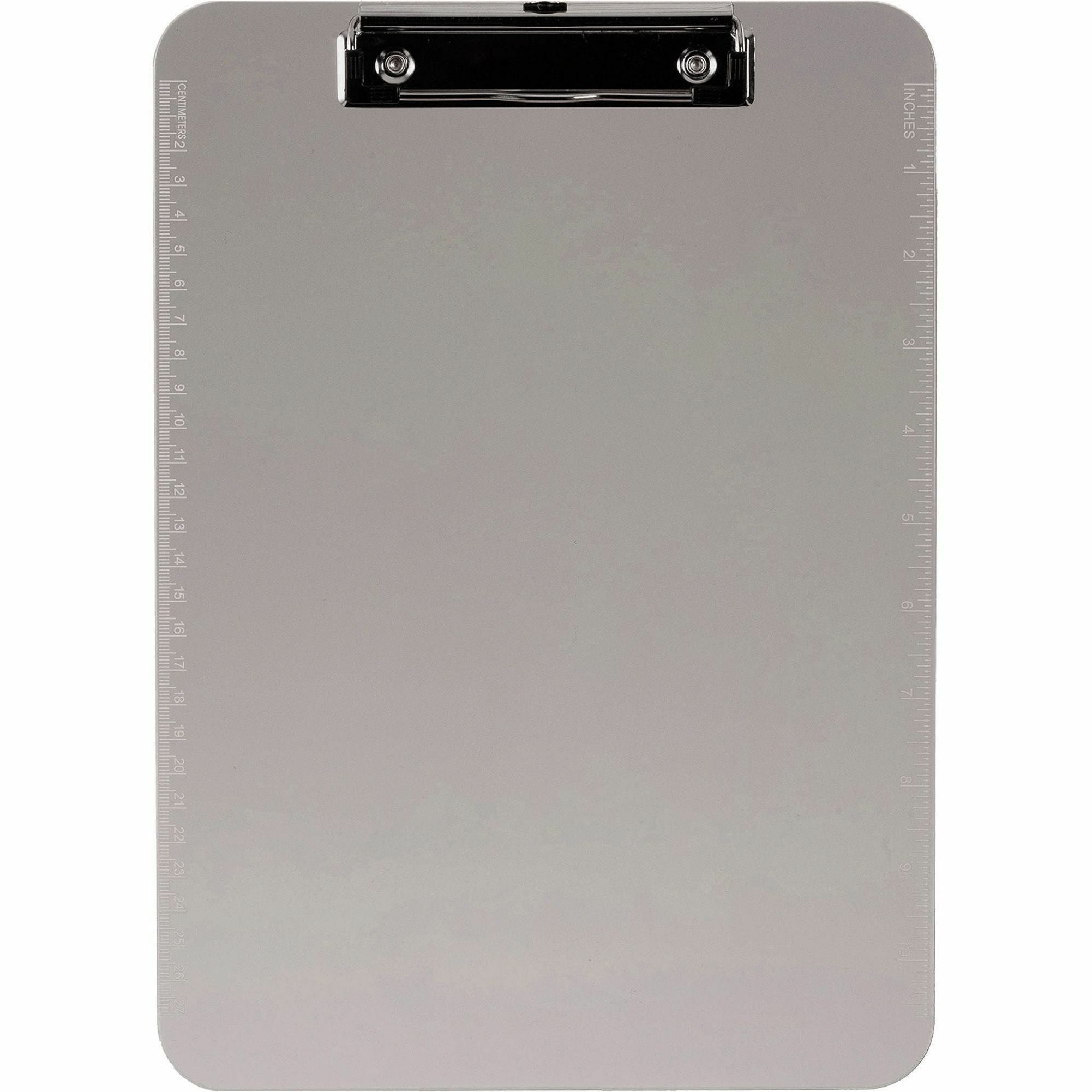 Business Source Transparent Plastic Clipboard - 9" x 12" - Plastic - Smoke - 1 Each - 2