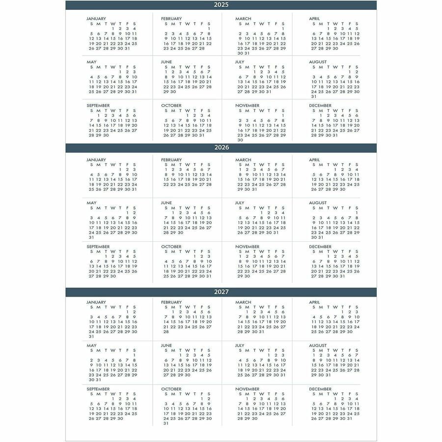 Monthly Hard Cover Planner, 11 x 8.5, Black Cover, 24-Month (Jan to Dec): 2024 to 2025