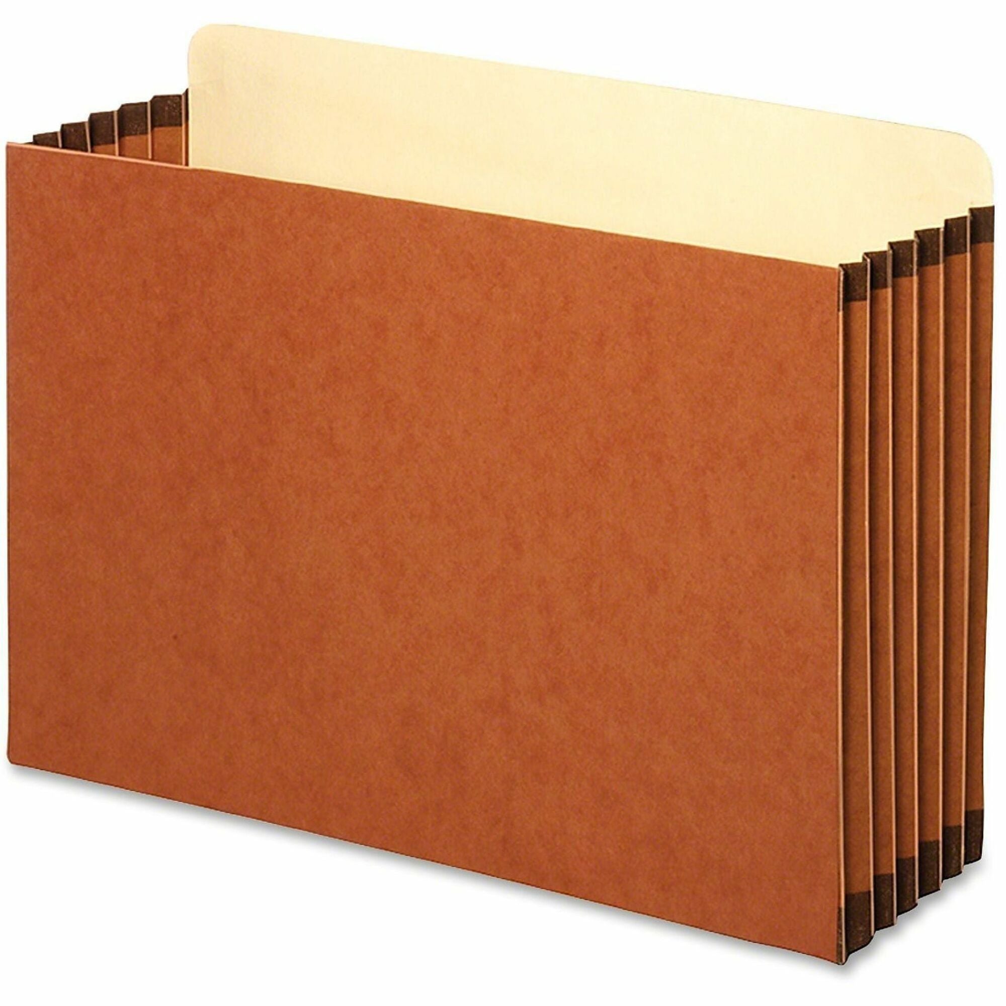 File Cabinet Pockets, 5.25" Expansion, Legal Size, Redrope, 10/Box