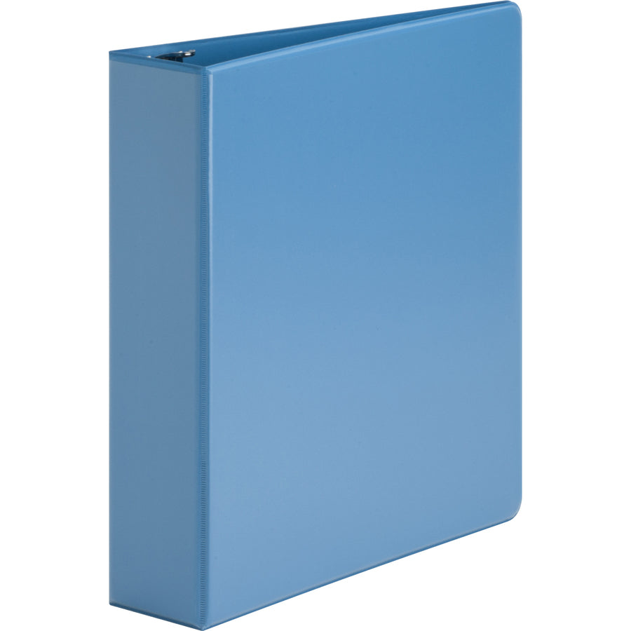 business-source-premium-round-ring-view-binder-2-binder-capacity-letter-8-1-2-x-11-sheet-size-475-sheet-capacity-round-ring-fasteners-2-internal-pockets-polypropylene-board-chipboard-light-blue-wrinkle-free-non-glare-tran_bsn01642 - 5