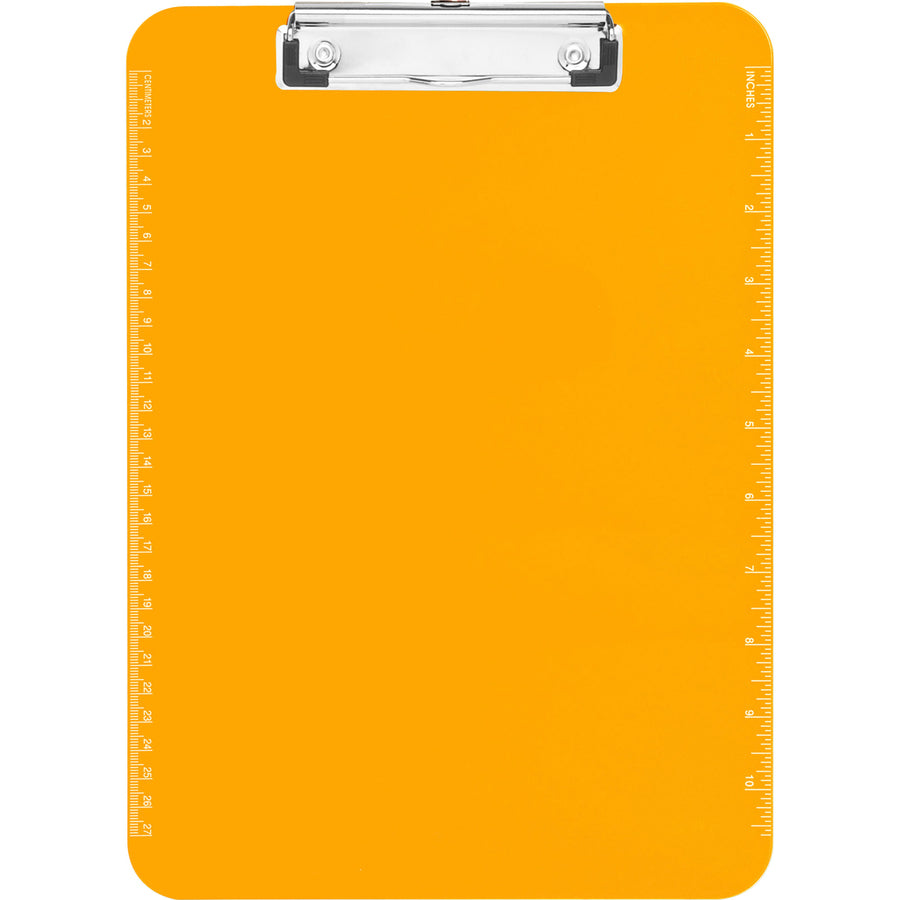 business-source-flat-clip-clipboard-9-x-12-plastic-neon-orange-6-bundle_bsn01866bd - 3