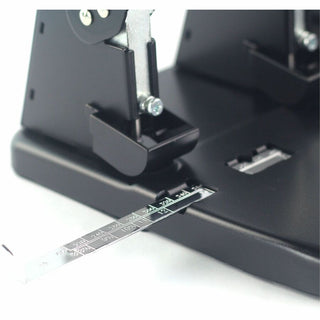 Business Source Adjustable Three-hole Punch - 3 Punch Head(s) - 100 Sheet - 10.2" x 10.4" x 6.2" - Black