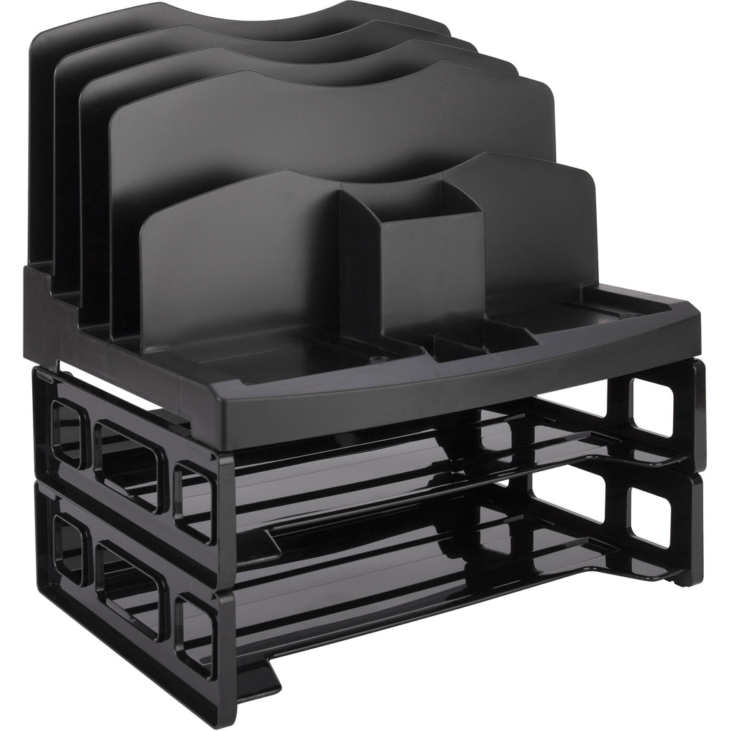business-source-smart-sorter-letter-tray-organizer-9-compartments-14-height-x-131-width-x-99-depthdesktop-black-1-each_bsn26372 - 1