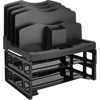business-source-smart-sorter-letter-tray-organizer-9-compartments-14-height-x-131-width-x-99-depthdesktop-black-1-each_bsn26372 - 1