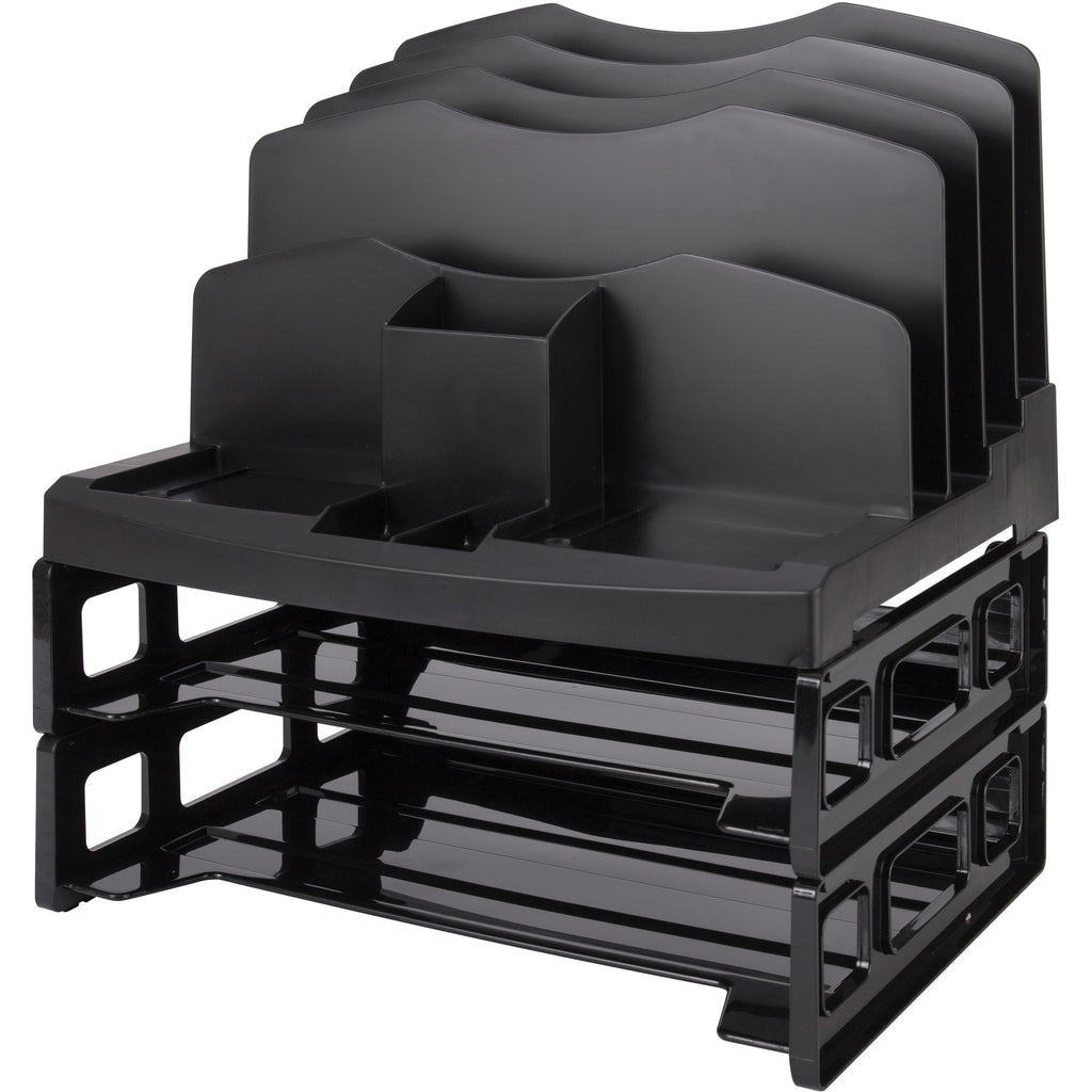 business-source-smart-sorter-letter-tray-organizer-9-compartments-14-height-x-131-width-x-99-depthdesktop-black-1-each_bsn26372 - 4
