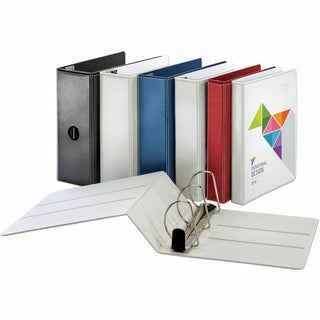 Business Source Locking D-Ring View Binder - 1" Binder Capacity - Letter - 8 1/2" x 11" Sheet Size - 200 Sheet Capacity - D-Ring Fastener(s) - 4 Inside Front & Back Pocket(s) - Polypropylene, Chipboard - White - Recycled - Non-glare, Acid-free, Expos