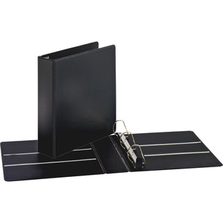 Business Source EasyOpen Locking Slant-D Ring Binders - 1" Binder Capacity - Letter - 8 1/2" x 11" Sheet Size - 200 Sheet Capacity - Slant D-Ring Fastener(s) - Inside Front & Back Pocket(s) - Polypropylene, Chipboard - Black - Locking Ring, Non-stick