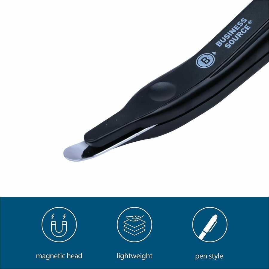 Business Source Staple Remover - Plastic - Black - Lightweight - 1 Each