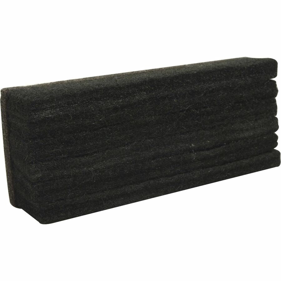 Lorell Chalkboard Eraser - Noiseless, Dustless - Black - Felt - 1Each