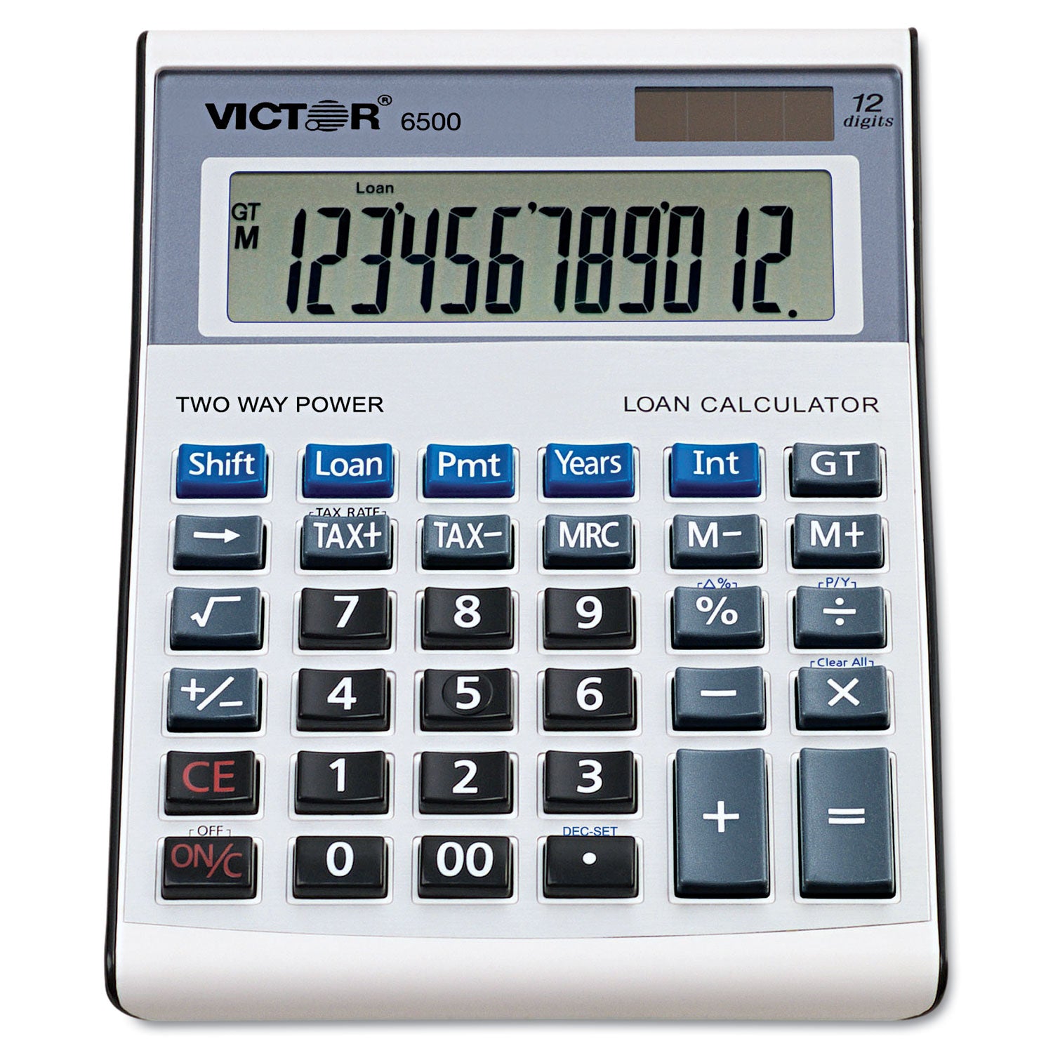 6500 Executive Desktop Loan Calculator, 12-Digit LCD - 