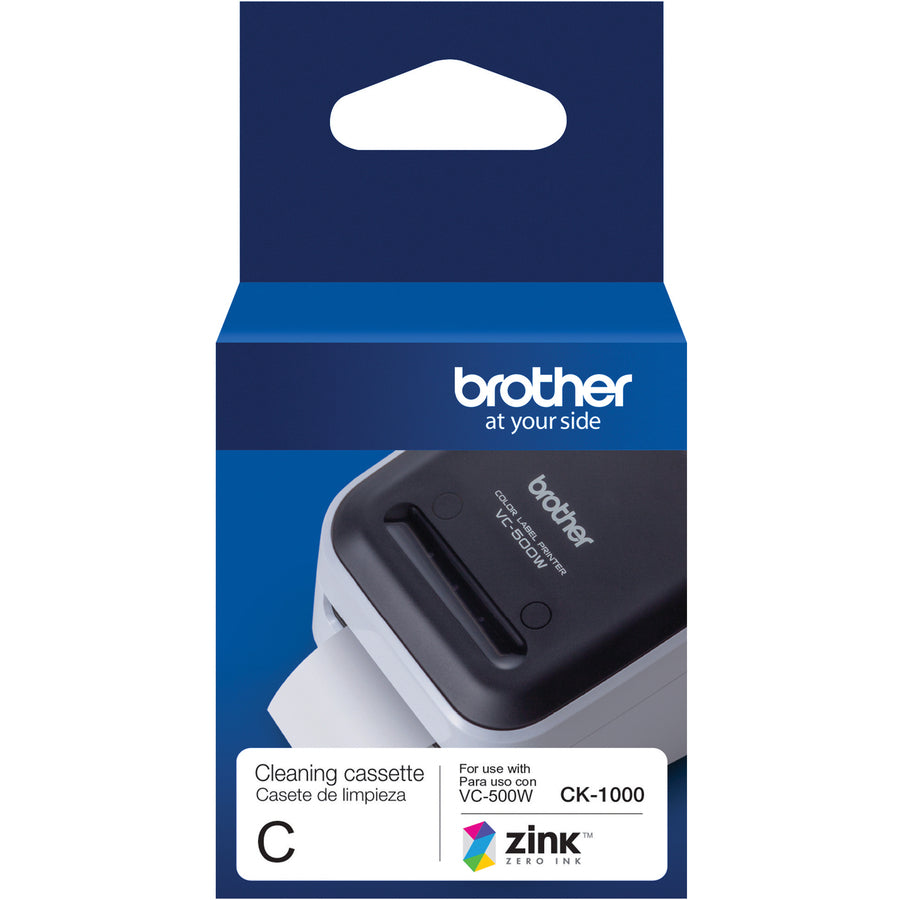 Brother Genuine CK-1000 ~ 2 (1.97") 50 mm wide x 6.5 ft. (2 m) Cleaning Roll for Brother VC-500W Label and Photo Printers - For Printer - 1 Each - White