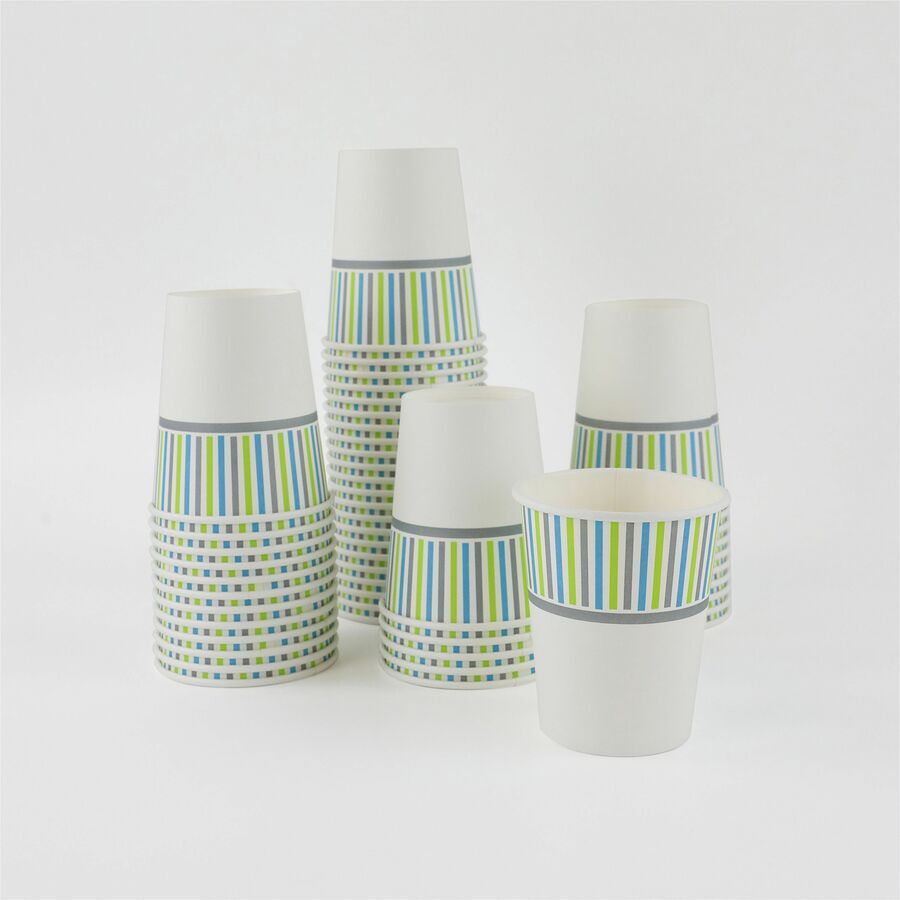 Genuine Joe 12 oz Hot Beverage Cups - 50.0 / Pack - 20 / Carton - Assorted - Paper - Hot Chocolate, Cappuccino, Tea, Coffee, Beverage