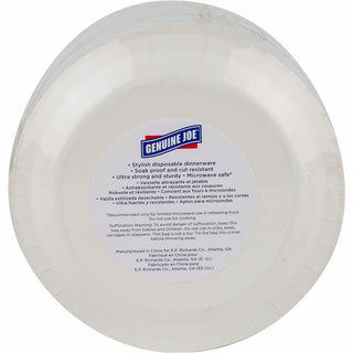 Genuine Joe 7" Printed Paper Plates - 125 / Pack - Disposable - Assorted - 4 / Carton