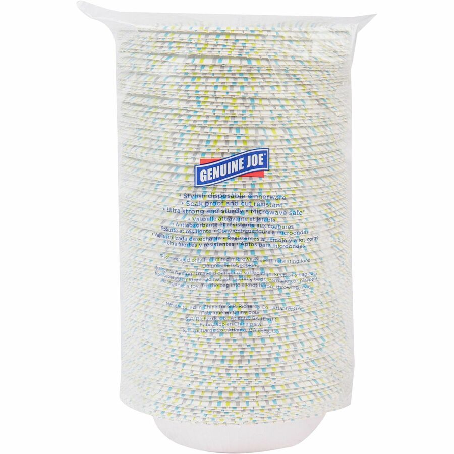 Genuine Joe 12 oz Paper Bowls - 125 / Pack - Disposable - Multi - 4 / Carton