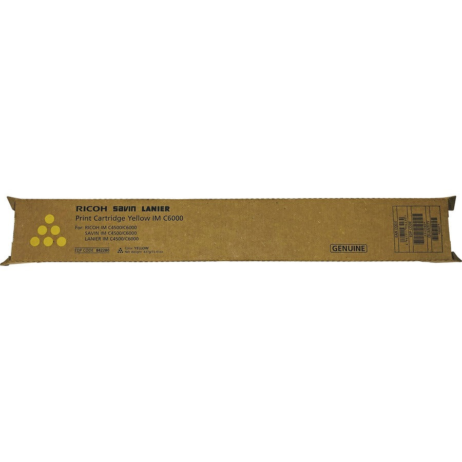Ricoh Original Laser Toner Cartridge - Yellow - 1 Each - 22500 Pages