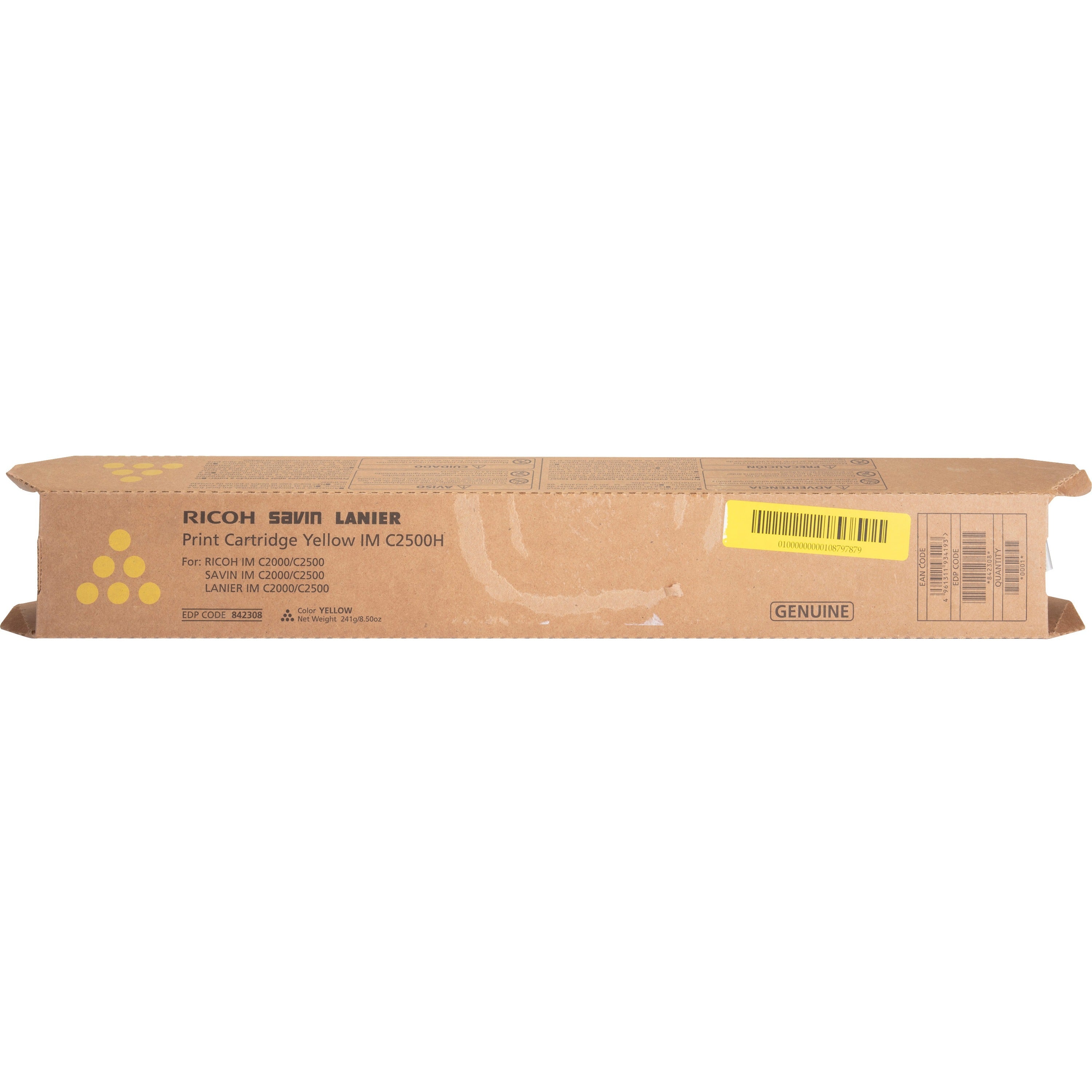 Ricoh Original Laser Toner Cartridge - Yellow - 1 Each - 10500 Pages