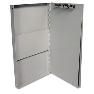 Deluxe Aluminum Document Box, 0.4" Clip Capacity, Holds 8.5 x 11 Sheets, Aluminum - 
