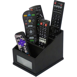 victor-midnight-black-multi-use-storage-caddy-with-adjustable-compartment-4-compartments-650-49-height-x-46-width%desktop-non-slip-feet-black-rubber-frosted-glass-wood-1-each_vct95385 - 5