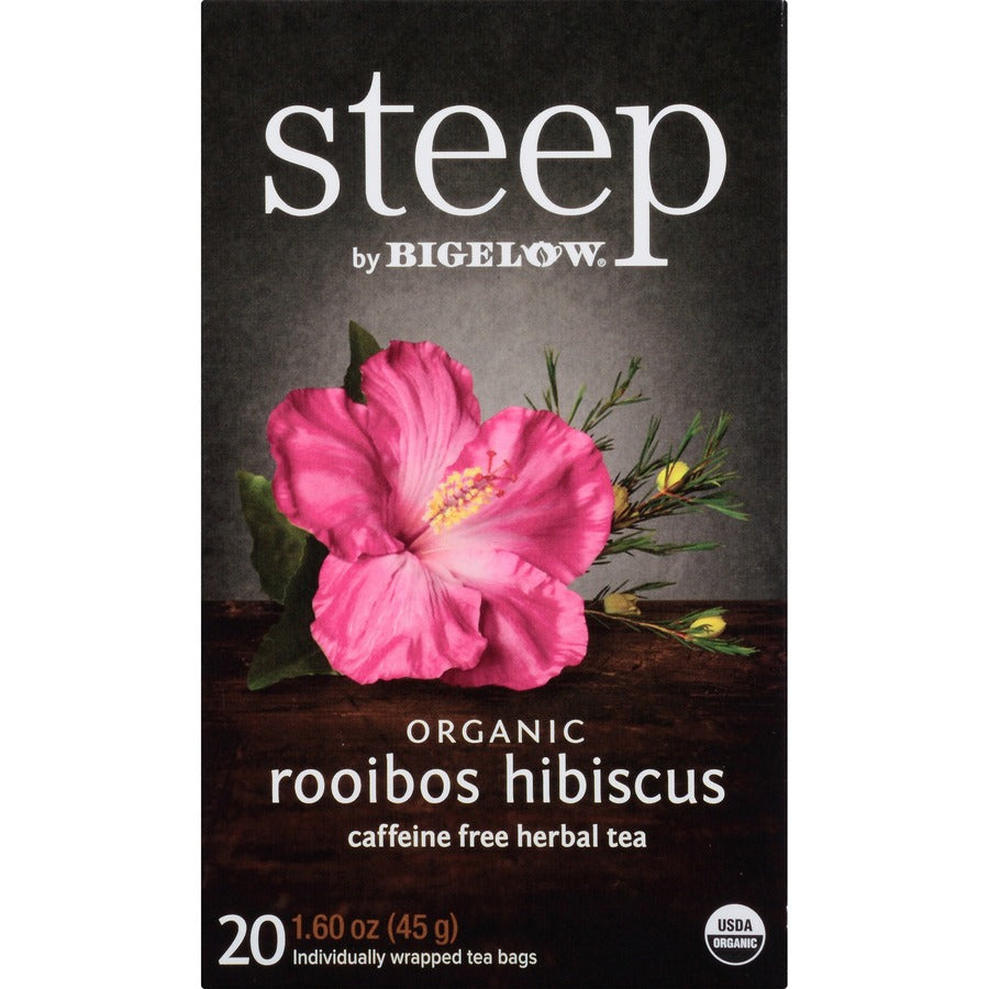 Bigelow Rooibos Hibiscus Herbal Tea Bag - 1.6 oz - 20 Teabag - 20 / Box