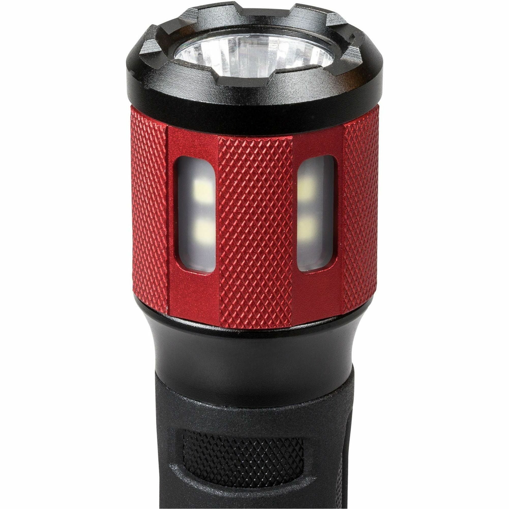 Dorcy Ultra HD Series Twist Flashlight - 360 lm Lumen - 3 x AAA - Battery - Impact Resistant - Black, Red - 5