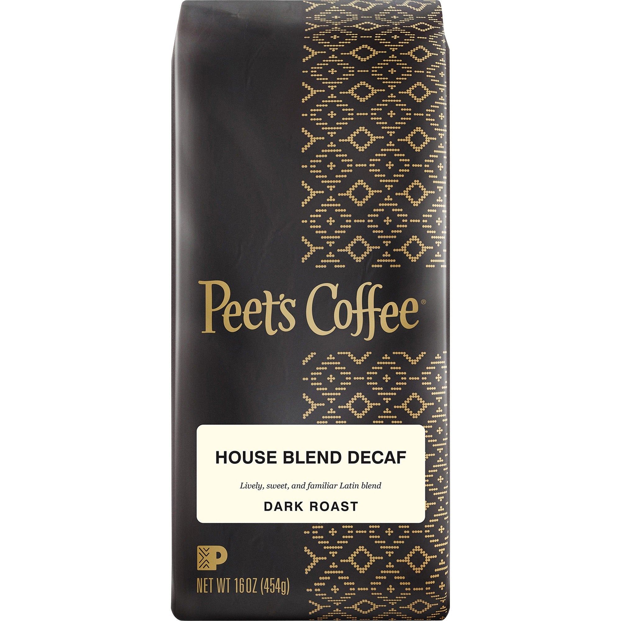 Peet's Coffee Ground House Blend Decaf Coffee - Dark - 16 oz - 1 Each - 