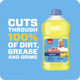 Mr. Clean Antibacterial Cleaner - 45 fl oz (1.4 quart) - Summer Citrus Scent - 1 Bottle - Anti-bacterial - Yellow