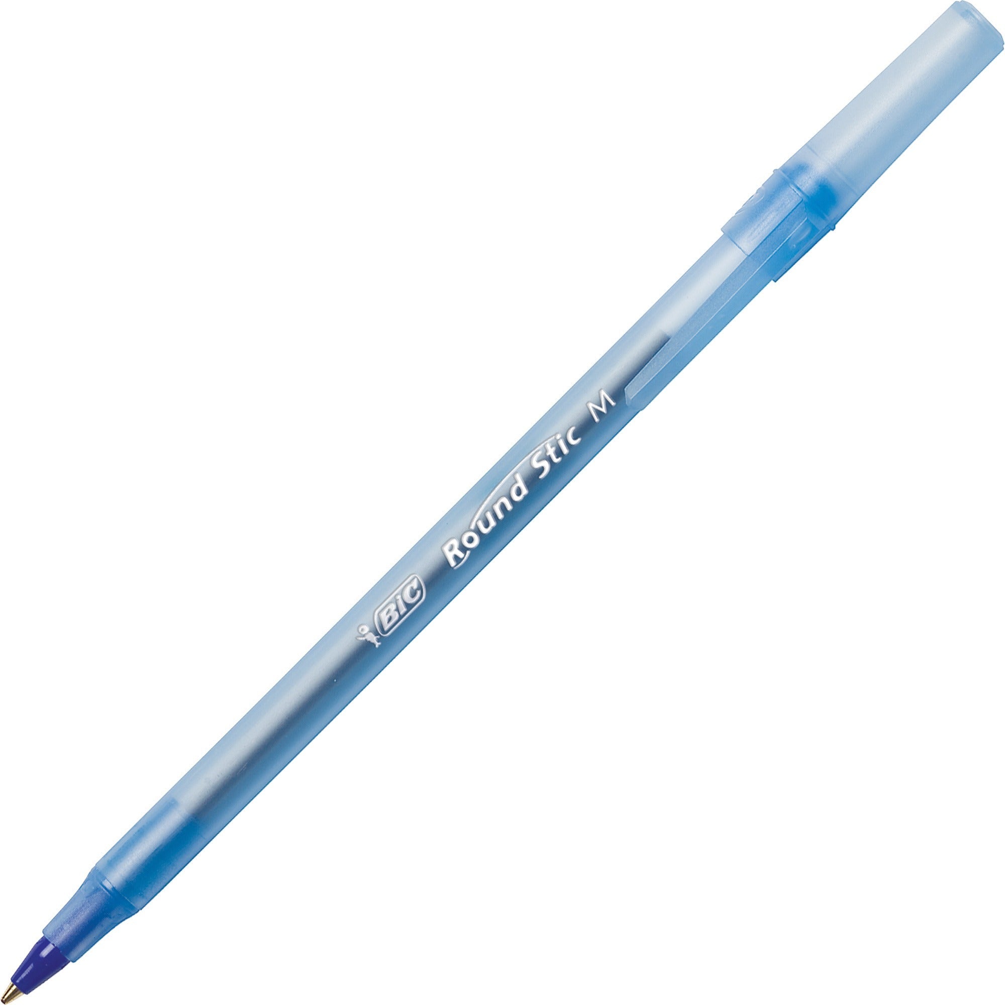 Round Stic Xtra Life Ballpoint Pen Xtra-Value Pack, Stick, Medium 1.2 mm, Blue Ink, Translucent Blue Barrel, 240/Carton