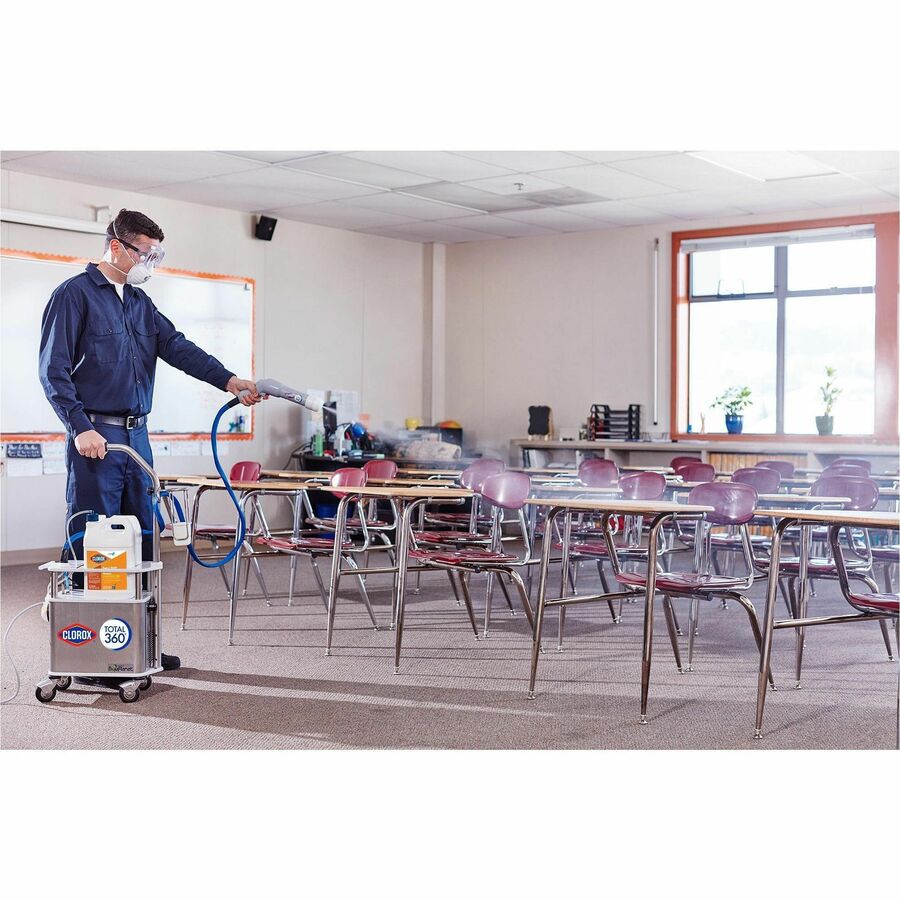 CloroxPro Total 360 Electrostatic Sprayer - Suitable For School, Office, Kitchen, Restroom, Waiting Room, Patient Room, Airport - Disinfectant - 32" Height - 12.5" Width - 1 Each - 4