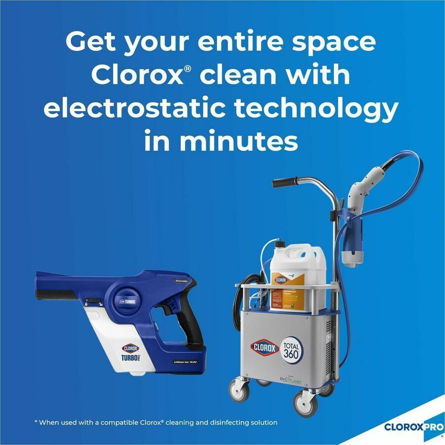 CloroxPro Total 360 Electrostatic Sprayer - Suitable For School, Office, Kitchen, Restroom, Waiting Room, Patient Room, Airport - Disinfectant - 32" Height - 12.5" Width - 1 Each - 8