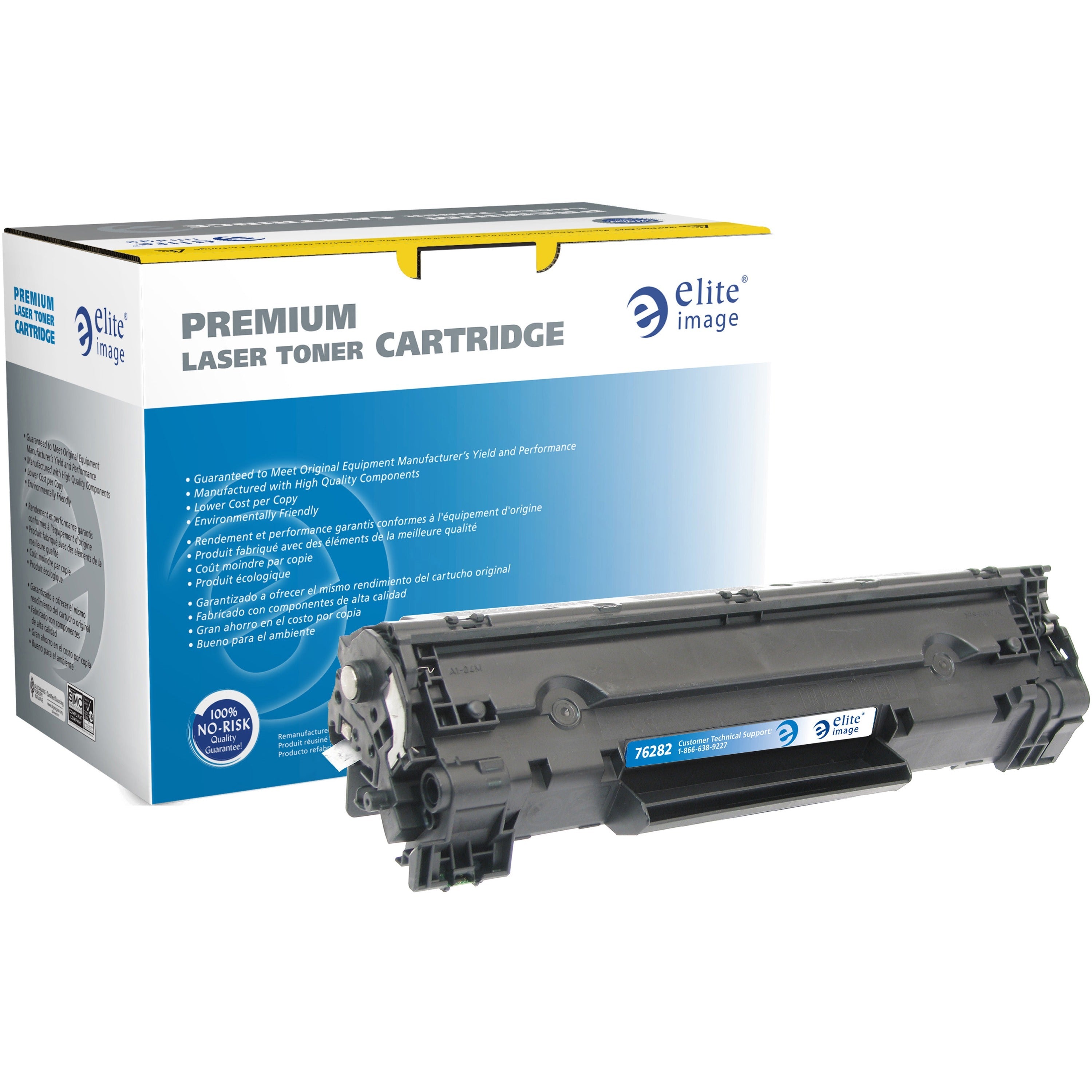 Elite Image Remanufactured Extended Yield Laser Toner Cartridge - Alternative for HP 83A (CF283A) - Black - 1 Each - 2000 Pages