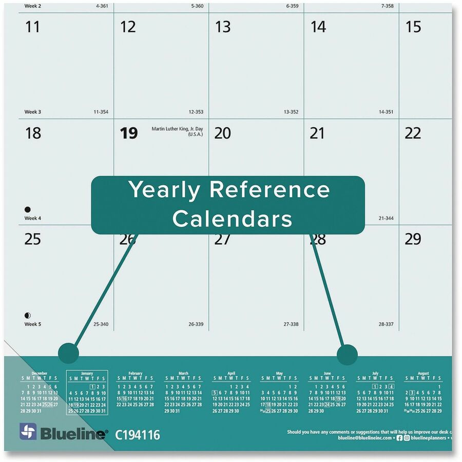 Pets Collection Monthly Desk Pad, Puppies Photography, 22 x 17, Black Binding, Clear Corners, 12-Month (Jan to Dec): 2024