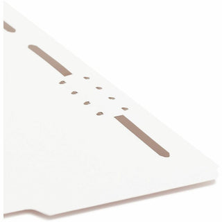 Smead 1/3 Tab Cut Letter Recycled Fastener Folder - 8 1/2" x 11" - 3/4" Expansion - 2 x Prong K Style Fastener(s) - 2" Fastener Capacity - Assorted Position Tab Position - White - 10% Recycled - 50 / Box