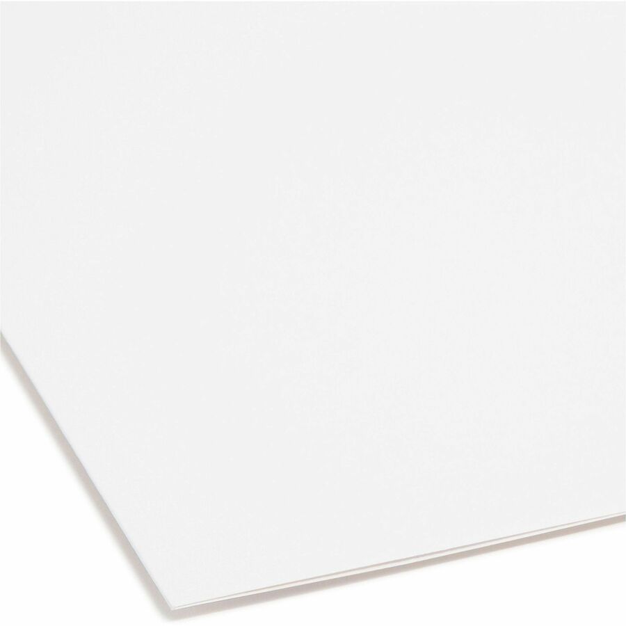 Smead 1/3 Tab Cut Letter Recycled Fastener Folder - 8 1/2" x 11" - 3/4" Expansion - 2 x Prong K Style Fastener(s) - 2" Fastener Capacity - Assorted Position Tab Position - White - 10% Recycled - 50 / Box