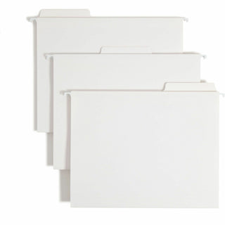 FasTab Hanging Folders, Letter Size, 1/3-Cut Tabs, White, 20/Box